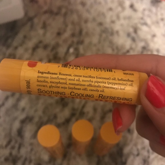 NWT FOUR of BURT’S BEES beeswax lip balm (sealed) - Picture 3 of 3